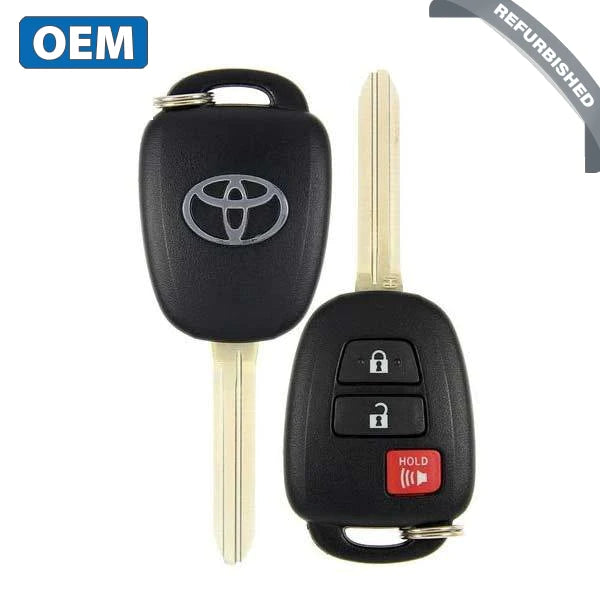 2013-2019 Toyota / 3-Button Remote Head / PN: 89070-0R120 / GQ4-52T (H Chip) (OEM Refurb)