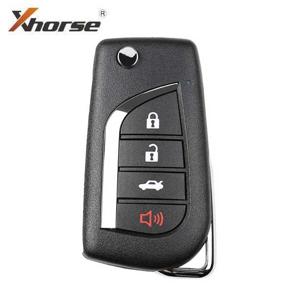 Xhorse - Toyota Style / 4-Button Universal Remote Flip Key for VVDI Key Tools (Wired)