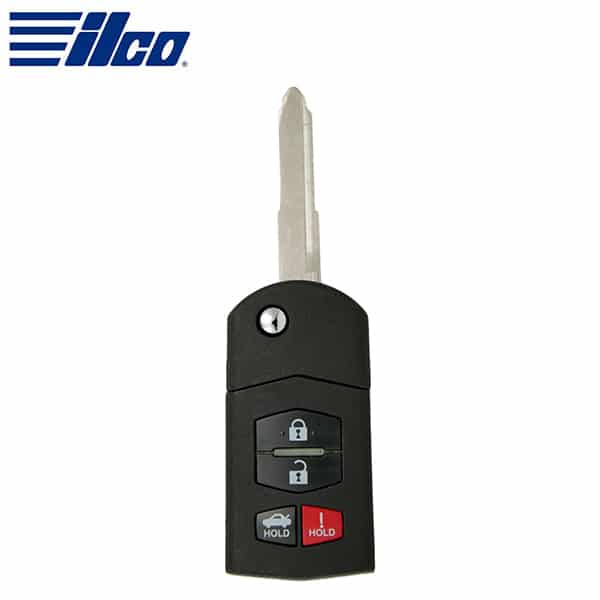 ILCO Look-Alike™ 2005- 2008 Mazda / 4-Button Flip Key Remote / FCC: KPU41788 (FLIP-MAZ-4B2)