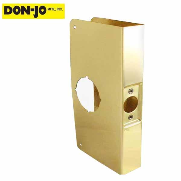 Don-Jo - Wrap Plate - #12- Polished Brass - 2-3/4" - 1-3/4" Doors