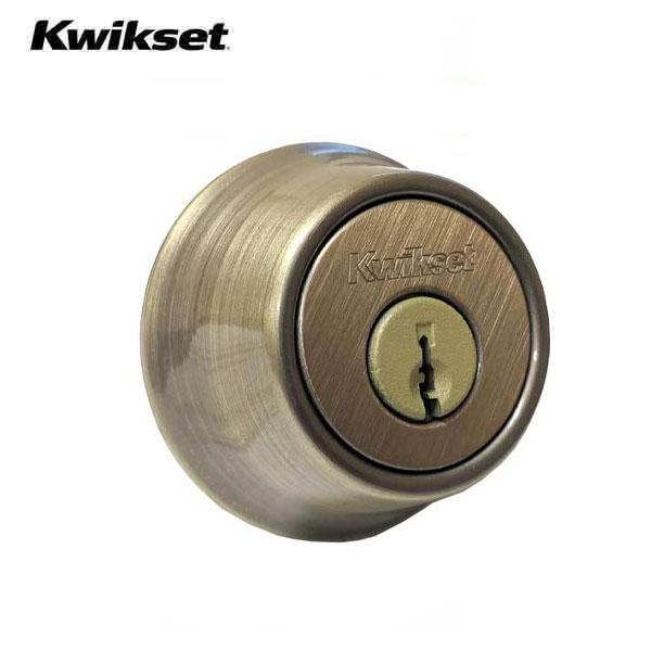 Kwikset - 660 - Residential Deadbolt - Single Cylinder - Antique Brass - Grade 3