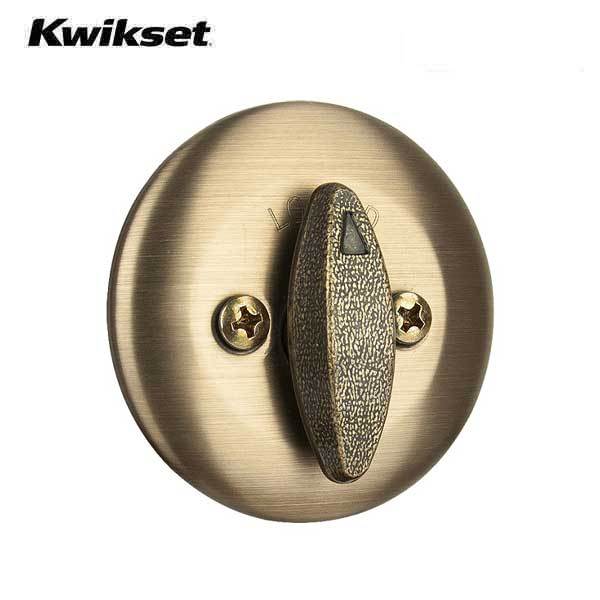 Kwikset - 660 - Residential Deadbolt - Single Cylinder - Antique Brass - Grade 3